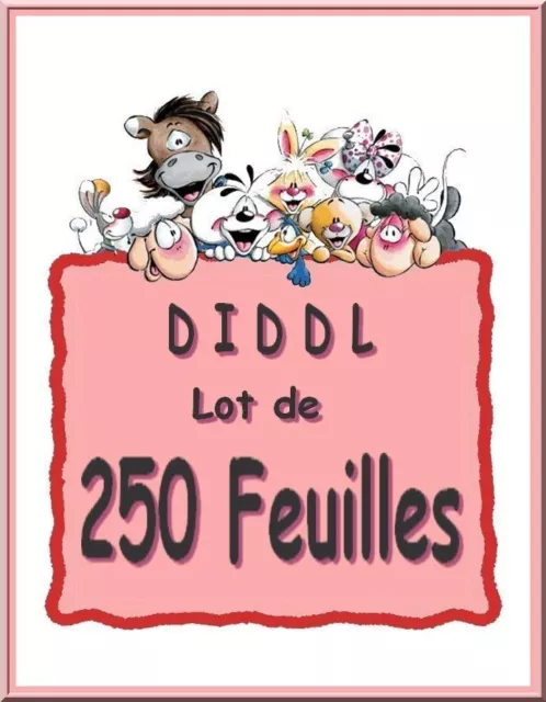 DIDDL Super LOT de 250 FEUILLES  différentes + blanches  neuves  A4 A5 A6