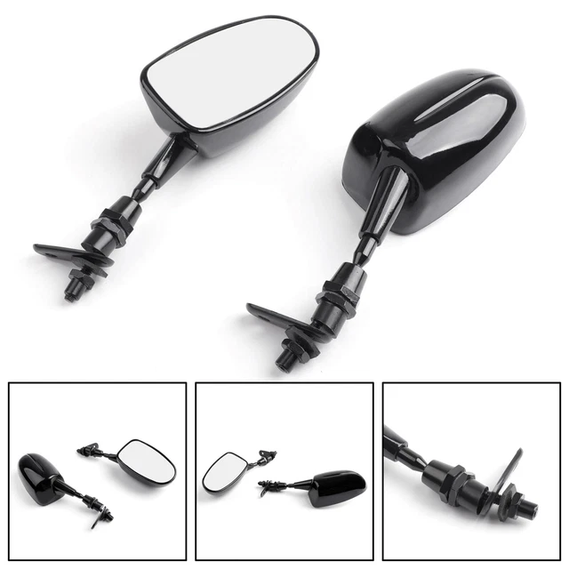 Mirrors For Honda CBR 600 1000 RR Kawasaki Ninja 636/ZX6R/ZX6RR Yamaha R6 Black