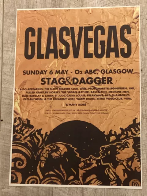 Glasvegas -- Glasgow 2008 live music show tour memorabilia - concert gig poster.