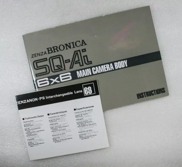Zenza Bronica SQ-Ai Manuale di istruzioni