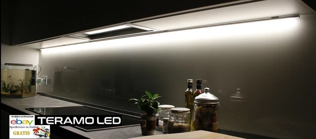 Barra LED Sottopensile TECNO&amp;LED Dimmerabile Su Misura - Bianco Freddo 6000K, 80cm