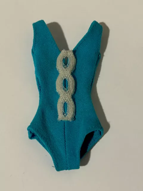 Vintage 1975 Blue Swimsuit For Ideal Tuesday Taylor Doll Fits Barbie