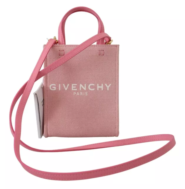 GIVENCHY Tote Mini Vertical Bright Pink Coated Canvas Bag Shoulder BB50R9B1FK