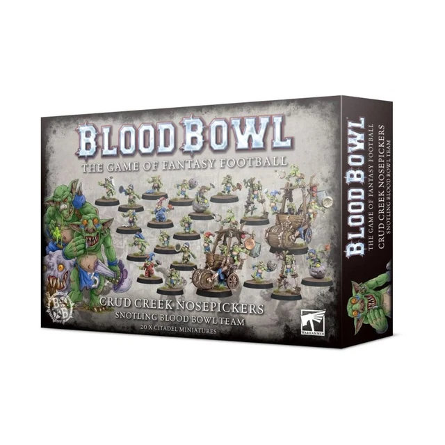 Games Workshop Blood Bowl Goblins 28mm Crud Creek Nosepickers (2020 Ed) NM