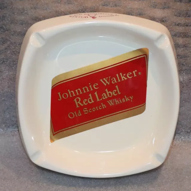 Johnnie Walker Red Label Old Scotch Whisky Advertising Wade PDM Ceramic Ashtray