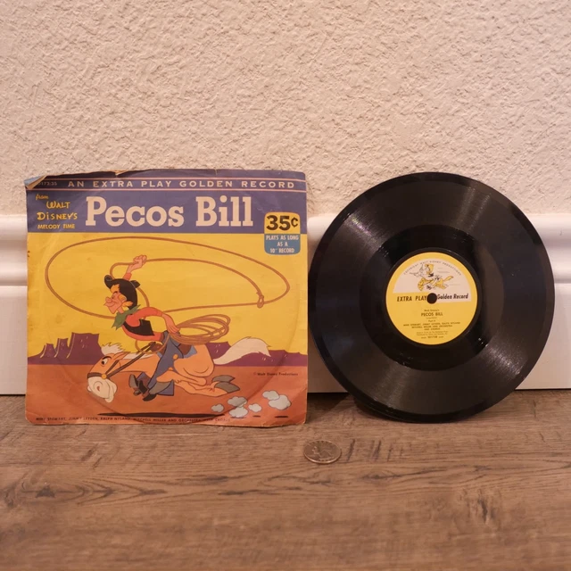 PECOS BILL - MELODY TIME - WALT DISNEY golden record !!! $41.12 ...