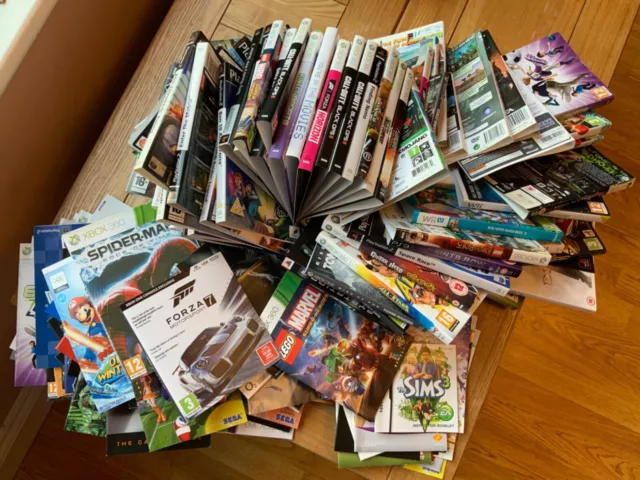Video game manual insert cover bundle x238 xbox 360 one ps2 ps3 ps4 ps1 wii ds