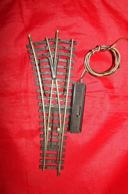 Aiguillage Jouef HO à Gauche Manuel - Vintage, Voie Deux Rails, Argenté/noir
