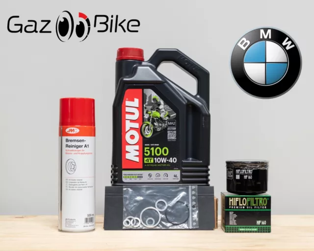 Kit Entretien BMW F 650 GS de 2008 à 2012 Filtre Huile Joint Vidange MOTUL 5100