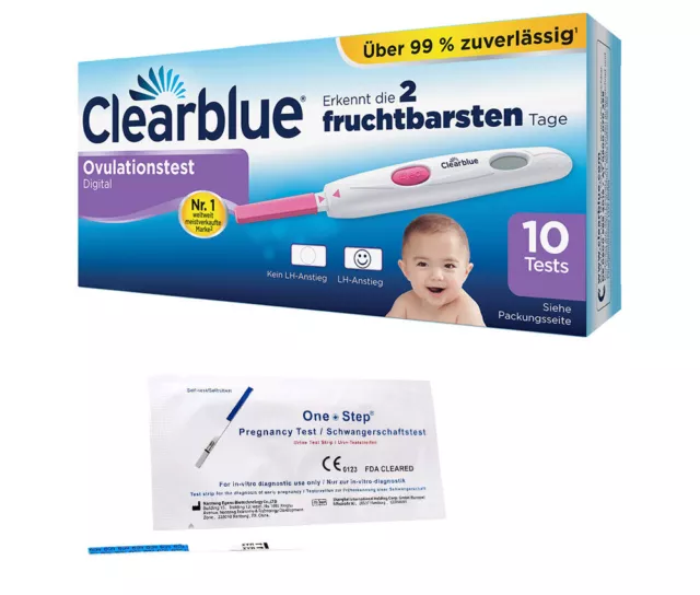 Clearblue Digital Ovulationstest - 10 Stück Teststäbchen Pack + 20 Frühtests