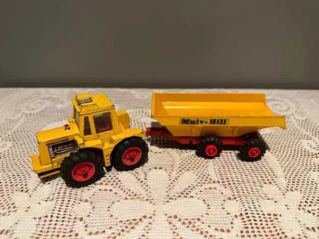 Vintage Matchbox Super Kings K-5 Muir-Hill Tractor & Trailer - 1972 - Gc