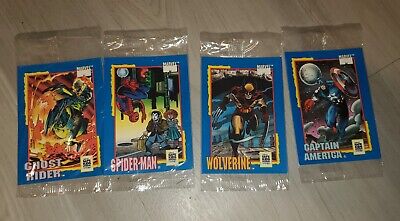Marvel Trading Card Treats Capt America Spiderman,Wolverine, GR Promo Impel 1991