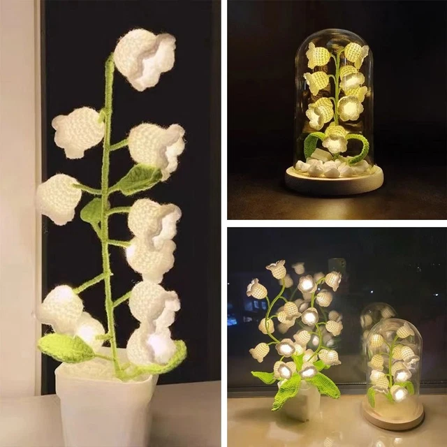 Wind Chime Potted Plant Small Night Light Floral Lamp Diy Material Bell Orchid