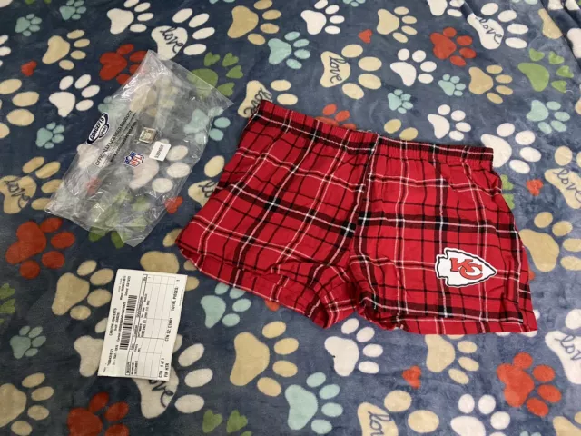 Kansas City Chiefs NFL Women's Pajamas Shorts Large PJs Sleepwear Lounge Pants