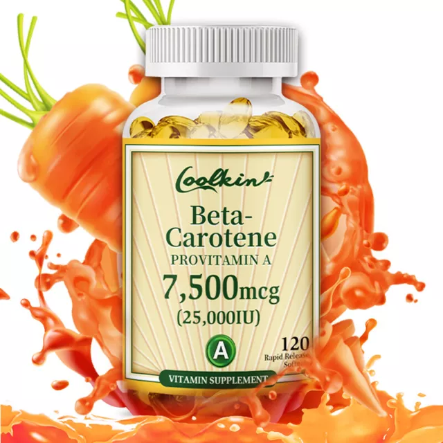 Beta- Carotene 25,000IU Capsules - Supports Skin & Eye Health, Enhance Immunity