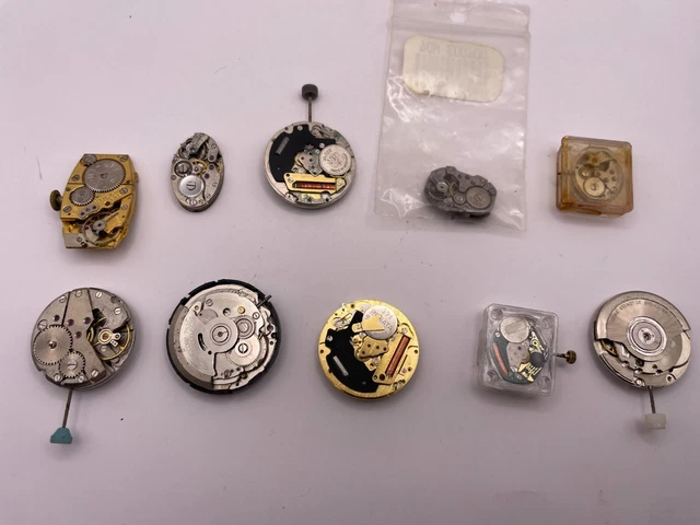 Lot De 14 Mouvements De Montre LIP à Restaurer - Pour Collectionneurs Et Réparateurs