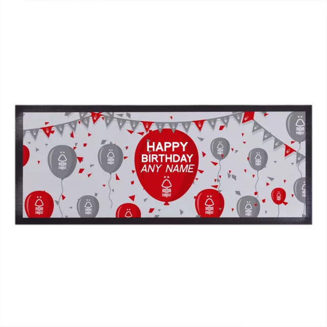 Nottingham Forest FC Officially Licensed - Birthday - Personalised Bar Runner