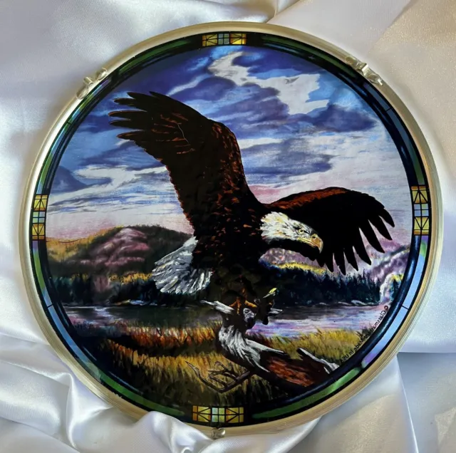 Glassmaster Stained Glass Suncatcher Flying Eagle 6.5”