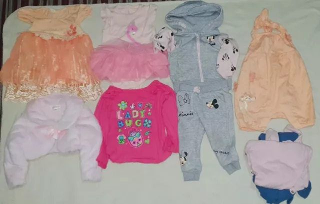 baby girls clothes 6-9 months bundle 9 items used but good condition