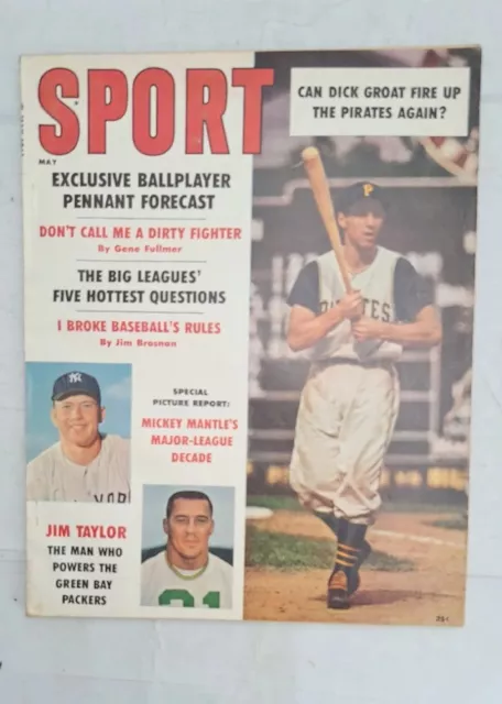 Vintage 1961 May Sport Magazine! Dick Groat Jim Taylor Mickey Mantle