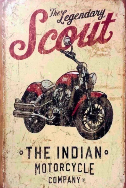 Indian motorcycles Scout brand new tin metal sign MAN CAVE