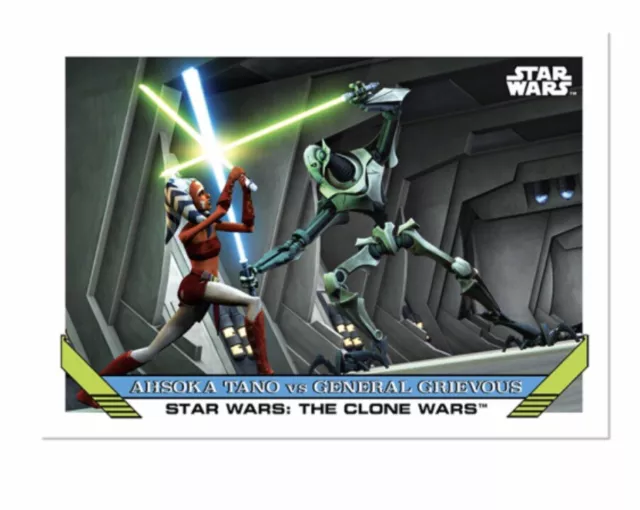 🔥2023 Topps Star Wars TBT Set 26 AHSOKA TANO VS GENERAL GRIEVOUS #76 PRESALE