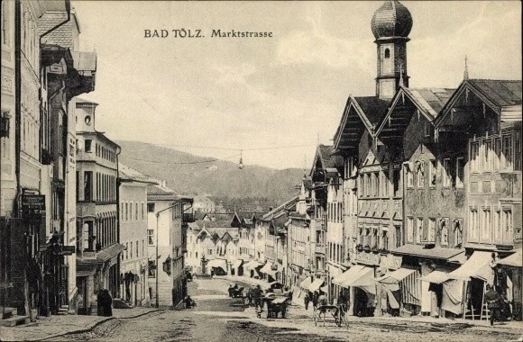 Ak Bad Tölz in Oberbayern, Marktstraße - 10469478