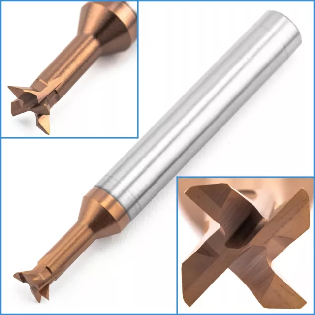 8mm 45 Degree 4 Flute Dovetail End Mill HRC58 Carbide Steel Cutter Tool Bit