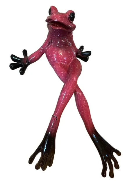 Kittys Critters Va Va Voom Pink Frog Shelf Sitter Sculpture Figurine DAMAGED