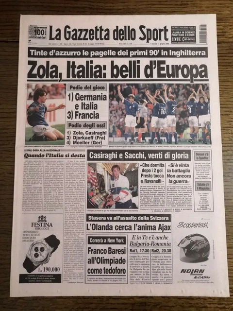 LA GAZZETTA DELLO Sport N.135 Del 9 Giugno 1995 - Napoli LA GAZZETTA DELLO Sport N.135 Del 9 Giugno 1995 - Napoli