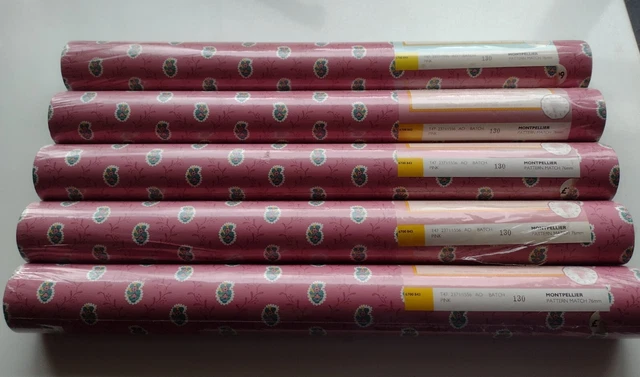 Marks & Spencer St Michael Ready Pasted Vinyl Wallpaper 5 Rolls Montpellier pink