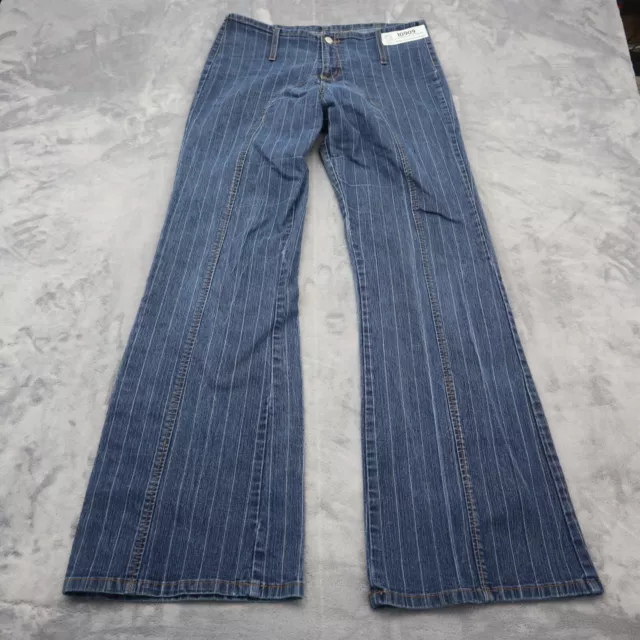 Watch LA Jeans Pants Womens 13 Blue Denim Casual Outdoors Preppy Flare Striped Watch LA Jeans Pants Womens 13 Blue Denim Casual Outdoors Preppy Flare Striped