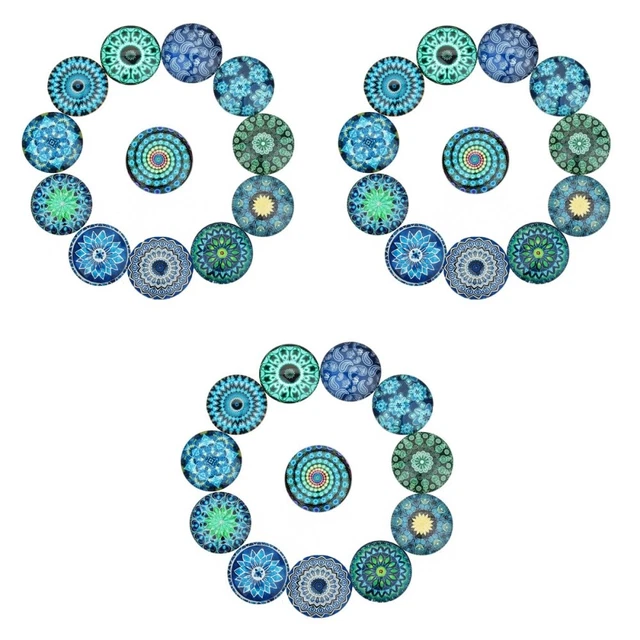 glass cabochons stickers 3x Flachen Rücken Verzierungen Crafting Dome Perle Schm