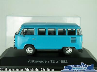 CASE K8 VOLKSWAGEN T2 B MODEL VAN BUS BLUE BAY WINDOW 1982 VW 1:43 SCALE IXO