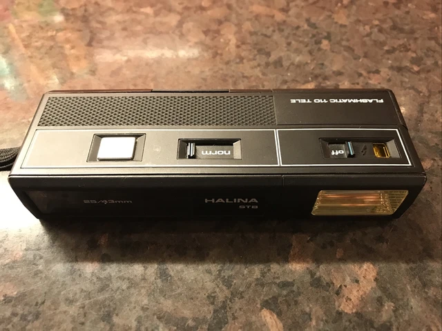 VINTAGE HALINA FLASHMATIC 110 Tele Pocket Film Camera With Case 25