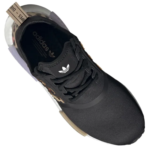 Sneaker Adidas Originals Nmd R1 scarpe da ginnastica H00670 scarpe sportive nere leopardate 3