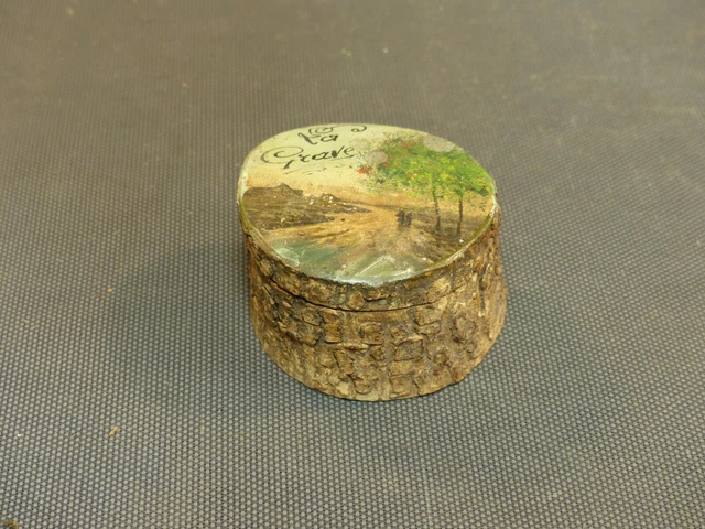 Boîte Ronde En Bois Sculpté, Décorative, Occasion