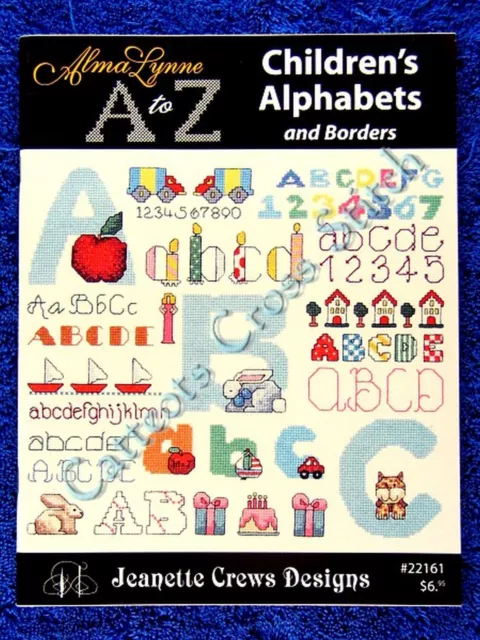 Cross Stitch Pattern Children's Alphabets Borders Teddy Toys Blocks Candle OOP