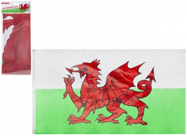 2x Wales National Flag Welsh Dragon World Cup Football Fan Supporter XXL 5x3ft