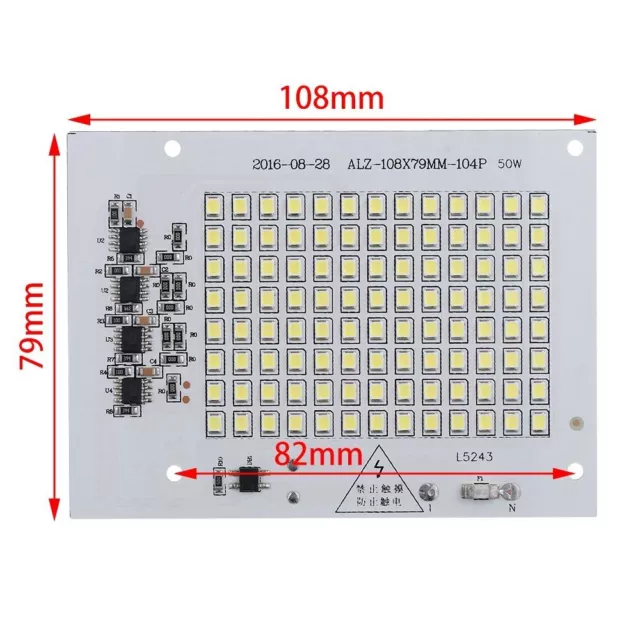 20W 30W 50W 100W Lampe de conducteur IC intelligent SMD2835 Perles à puce LED 3