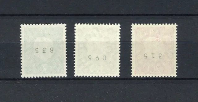 Bund 302 - 304 Heuss Rollenmarken mit Nummer postfrisch (12171)