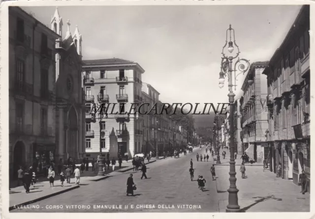 AVELLINO:  Corso Vittorio Emanuele II e Chiesa della Vittoria