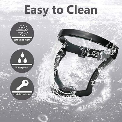 Full Face Clear Mask Anti-fog Reusable Super Protective Transparent Safety Cover 2