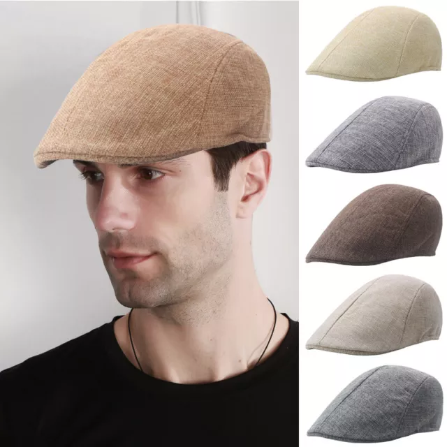 Newsboy Golf Driving Hat Caps Boys Men Flat Cap Beret Cabbie Hat Colorful Casual