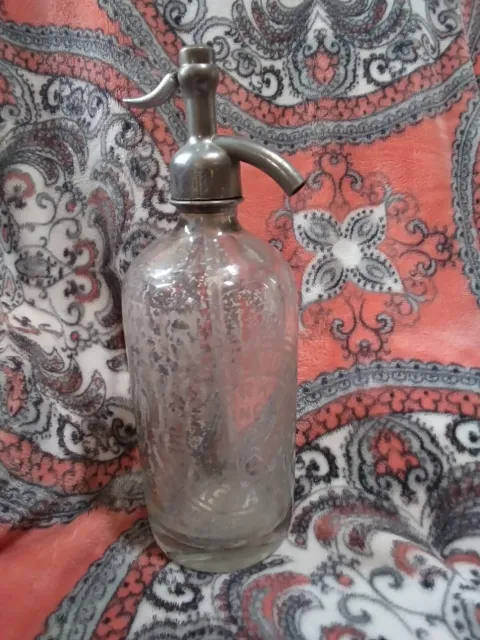Antique The Service Bottle Works Glass Seltzer Passaic NJ Service Bev Co