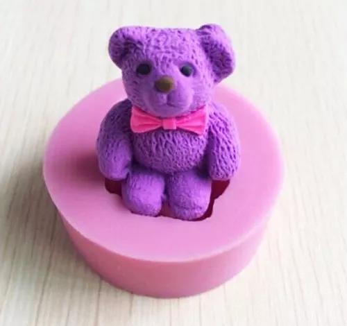 3D Teddy Bear Silicone Fondant Mould Cake Topper Sugarcraft Chocolate Icing Mold