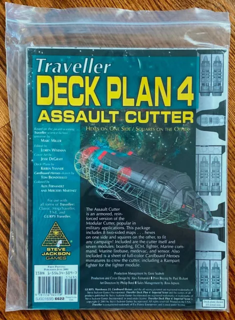 Steve Jackson - Traveller Deck Plan 4 *NEW* RPG Assault Cutter