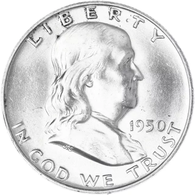 1950 D Franklin Half Dollar 90% Silver BU US Coin See Pics Z297