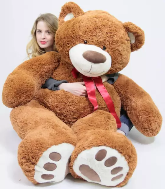 Giant Teddy Bear in Big Box Fully Stuffed & Ready to Hug - Huge 5-Foot Soft New