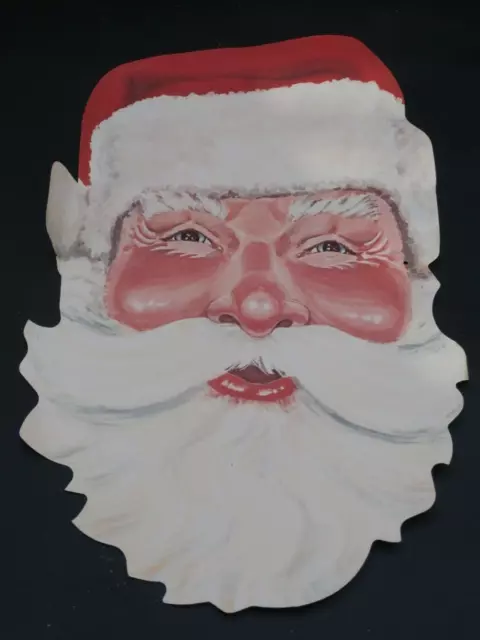 Mid Century Modern Paper Halloween Mask Santa Claus Face Christmas VERY NICE!!